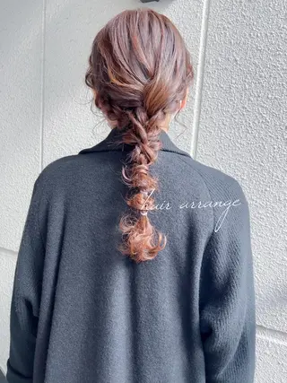 セミロング ヘアアレンジ カラーパティシエ facce🌼ikoのヘアスタイル