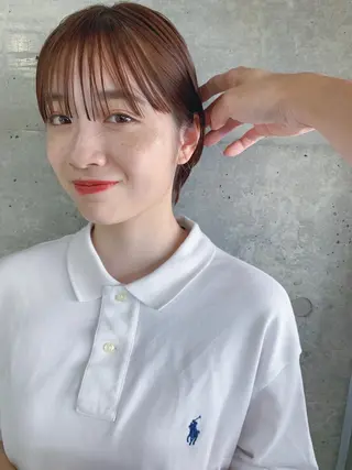 ショート カラー ボブパーマコテ巻き風 パーマNo1深江秀平のヘアスタイル