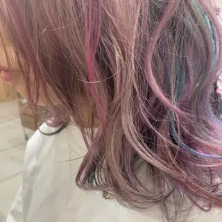 ミディアム カラー hair design NORM所属・吉田裕太/ハイライト ダブルカラーのヘアスタイル