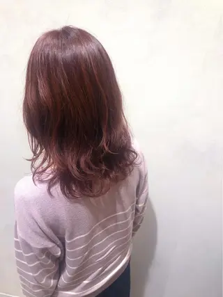 セミロング カラー パーマ 艶髪/韓国レイヤー イノウエヒロキのヘアスタイル