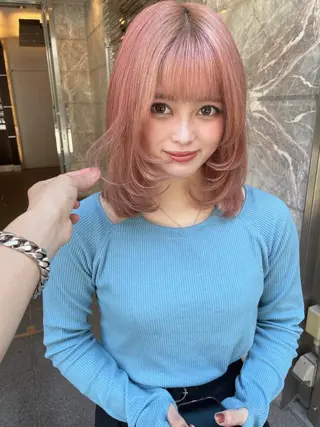 ミディアム カラー 髪質改善will hairdesignのヘアスタイル