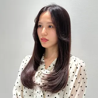 ロング カラー レイヤー/グレージュ メンズパーマのヘアスタイル