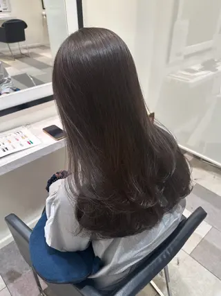 セミロング カラー 巻ける縮毛矯正/艶 カラーchika🩵のヘアスタイル