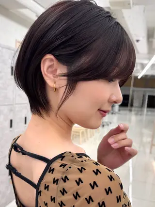 ショート ショート/ボブ/ 白髪ぼかし/しんやのヘアスタイル