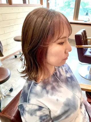 ミディアム カラー gotoday shaire salon 神戸三宮所属・ショート/パーマ/ MIOのヘアスタイル