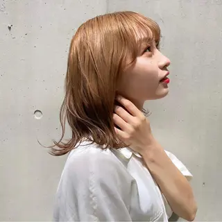 ミディアム ブリーチカラー特化 碇　英朗のヘアスタイル