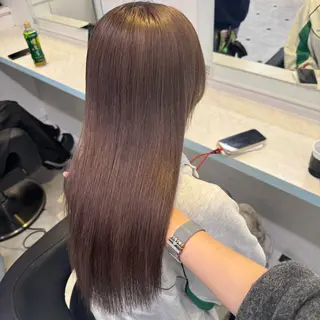 セミロング カラー 暖色🩷透明感カラー ♡Maika♡のヘアスタイル