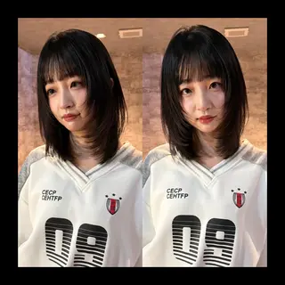 ミディアム カラー mai / linoah˚✧のヘアスタイル