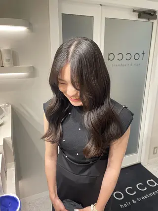 セミロング カラー 🩰ニシムラヒカリ 半個室salon♡*のヘアスタイル