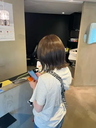 カラー 本木下朋花/髪質 改善×ダブルカラーのヘアスタイル