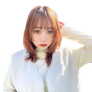 ミディアム カラー ボブヘアカット Rikapi❤️のヘアスタイル