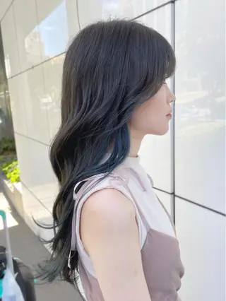 ロング カラー 中津/梅田/波巻き /髪質改善/愛芽のヘアスタイル