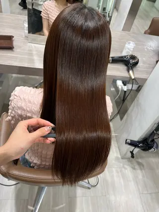 セミロング 美髪×縮毛矯正 水上真由美😘のヘアスタイル