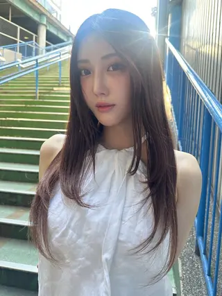 ロング カラー 透けるbrown カラー🎗♡yukaのヘアスタイル