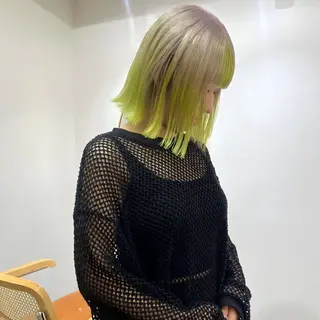 ミディアム カラー ハイトーン/心斎橋/ honomiのヘアスタイル