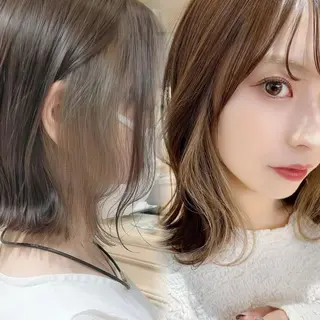 カラー ❤️ブリーチなし💚 ダブルカラー平野実花のヘアスタイル