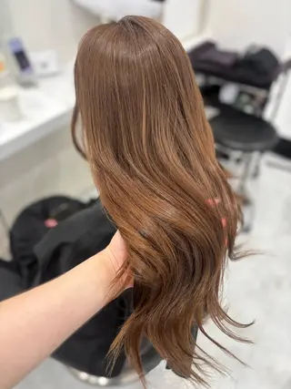 ロング まろっと艶感ブラウン ベージュ🤍まなかのヘアスタイル