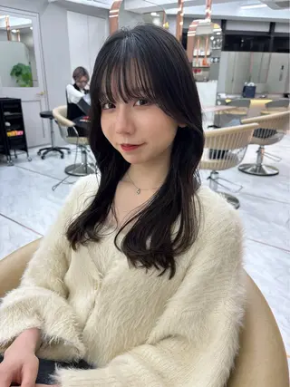 セミロング 💖美髪矯正／透明感 カラー💖のぞみのヘアスタイル