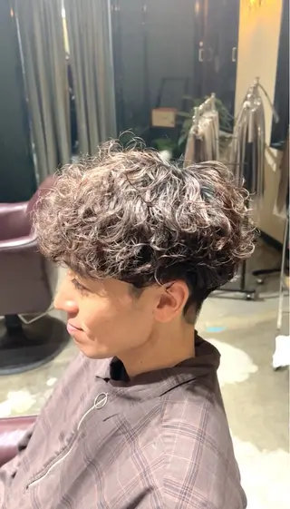 パーマ メンズ メンズパーマ眉毛 特化アユム🔥のヘアスタイル