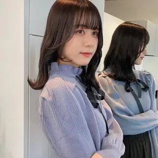 ミディアム カラー ヘアアレンジ ブリーチなしカラー/ 髪質改善/寺門束のヘアスタイル