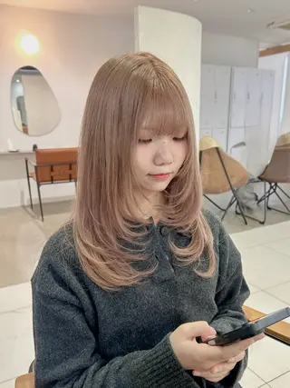 セミロング 野中 洋介のヘアスタイル
