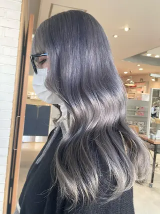 ロング カラー 艶ハイトーン👑♡ NATSUKIのヘアスタイル