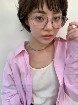 ショート カラー パーマ CEINE【セーヌ】 三軒茶屋のヘアスタイル