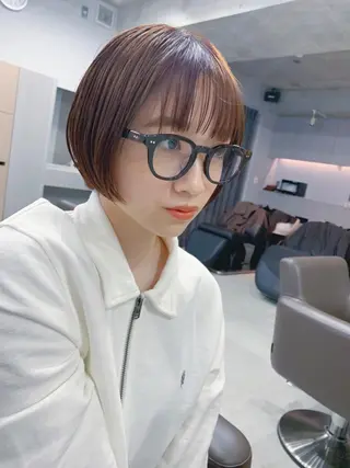 ショート カラー ボブパーマコテ巻き風 パーマNo1深江秀平のヘアスタイル