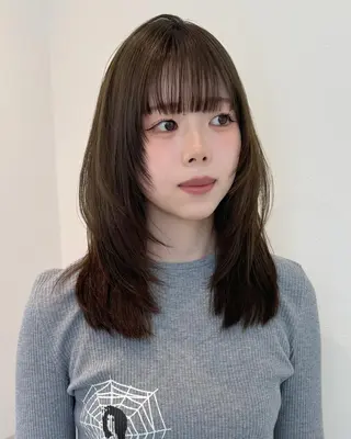 ミディアム 透明感🍨レイヤー ヘアセット/miyuのヘアスタイル