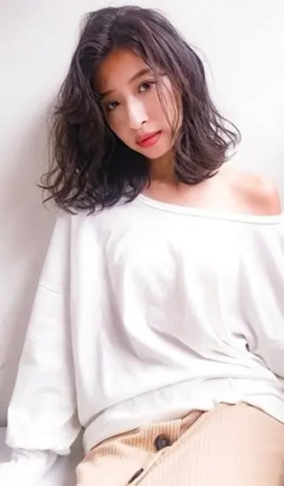 セミロング 髪質改善ストレート Kantaのヘアスタイル