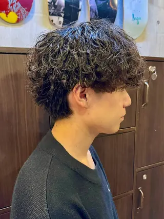 ショート パーマ 【扉gate】野崎 英幸のヘアスタイル