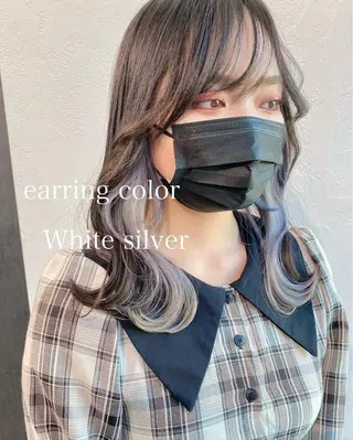 ミディアム カラー インナーカラー/レイ ヤーカット♡/マキシのヘアスタイル