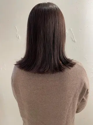 セミロング カラー 透明感color 🥣suzunaのヘアスタイル