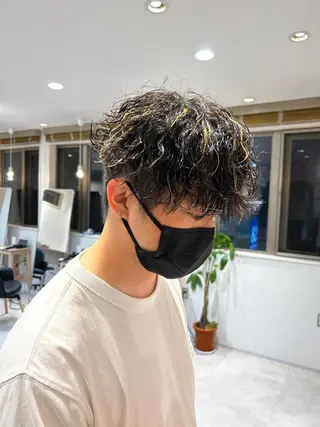 ショート パーマ メンズ AI TOKYO  横浜店所属・メンズ支持数No.1 👑リュウ👑のヘアスタイル