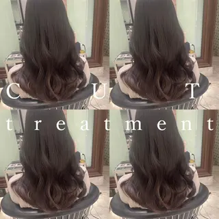 ロング コテ巻き風パーマ✨ 韓国ヘア🤎近下菜央のヘアスタイル