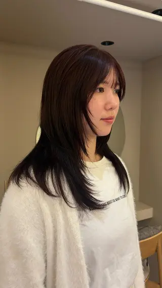 セミロング 《無料カットモデル / perm》ナミのヘアスタイル