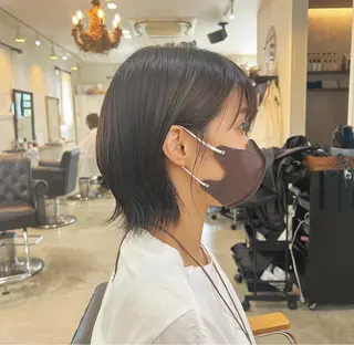 ショート 切りっぱなしボブ 👩🏼ミニボブのヘアスタイル