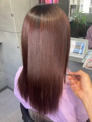 セミロング 髪質改善☺︎縮毛矯正 ふじい まりんのヘアスタイル