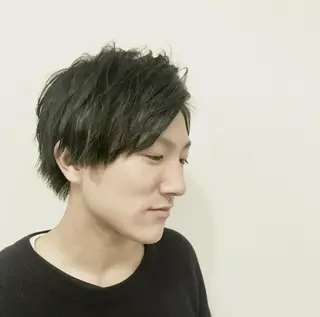 ショート カラー パーマ メンズ JUNTA 梅田茶屋町のヘアスタイル