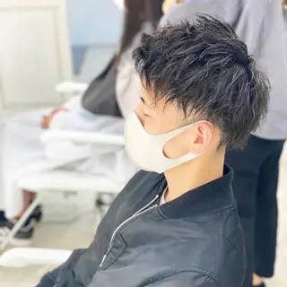 パーマ メンズ ハイライト&曲がる 縮毛矯正特化 玉置のヘアスタイル