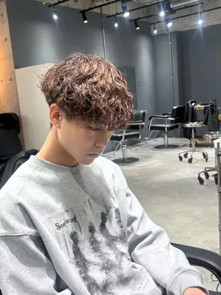 ショート パーマ メンズ特化美容師 中戸 滉のヘアスタイル