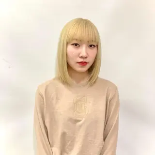 ミディアム カラー パーマ ヘアアレンジ ウルフレイヤー エクステ/kokiのヘアスタイル