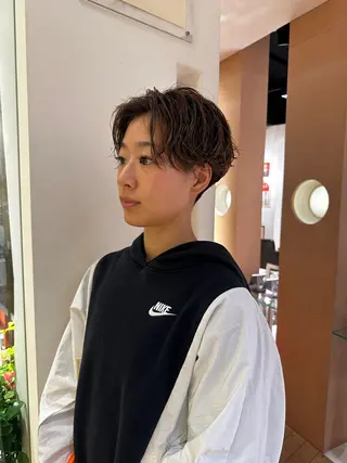 ショート 青木龍樹/パーマモデ ル/似合わせパーマのヘアスタイル