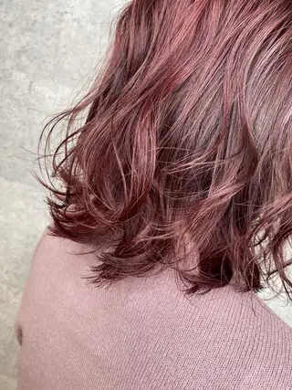 ミディアム カラー _WHITE 天王寺のヘアスタイル