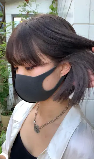 ショート カラー 大人可愛い透明感🌟 小顔・韓国髪🌟野中のヘアスタイル