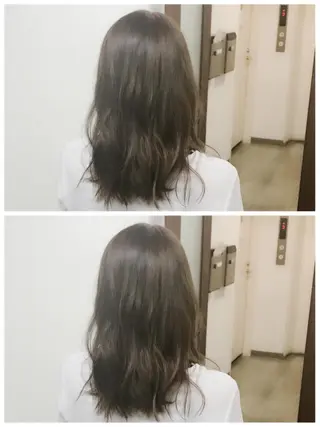 セミロング カラー ヤナ マネージャーのヘアスタイル