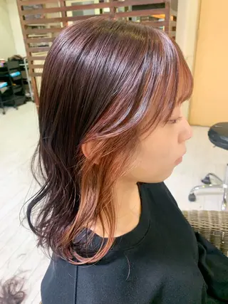 ミディアム カラー ヘアアレンジ マルナ本店 ペコのヘアスタイル