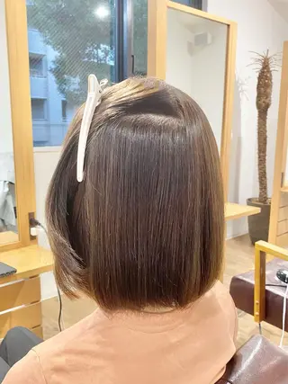 ショート カラー パーマ KIZU 髪質改善 オカルト怪談のヘアスタイル