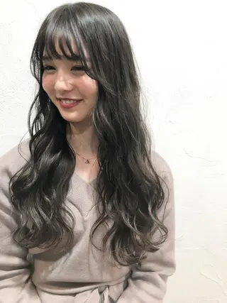 セミロング カラー メンズカット特化柏駅 徒歩3分LOUのヘアスタイル