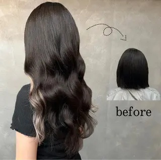 ロング CS made by SHACHU栄店所属・❤️‍🔥シールエク ＋カラー京❤️‍🔥のヘアスタイル